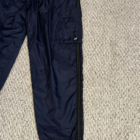 Vintage USA Olympics Navy Blue Lined Track Pants Cargo Pockets Men's XL (40-42) - Picture 3 of 9